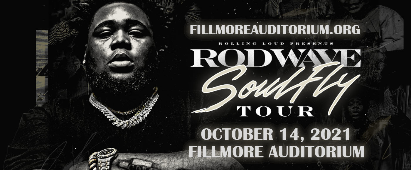 Rod Wave Tickets 14th October Fillmore Auditorium at Denver, Colorado