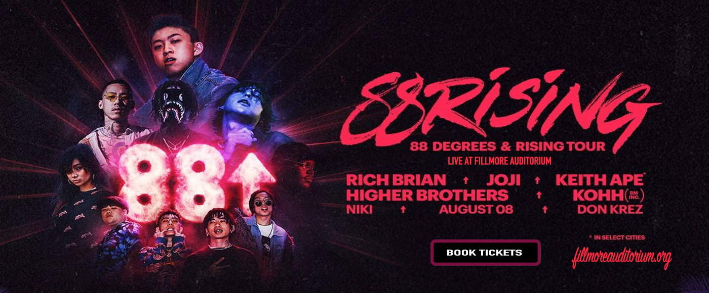 88 Degrees & Rising Tour: Rich Brian, Joji, Keith Ape & Higher Brothers